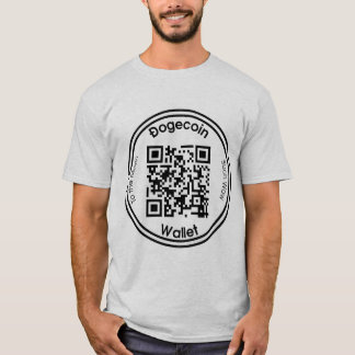 T-shirt Code du portefeuille QR de Dogecoin rond