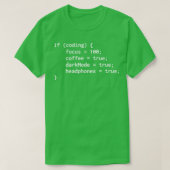 T-shirt Code du programmeur Mode foncé (Design devant)
