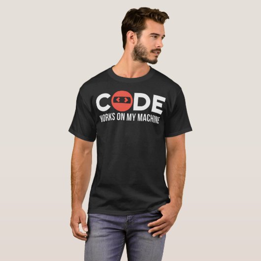 T-shirt Code Fonctionne Sur Ma Machine Programmeur Codage (Devant entier)