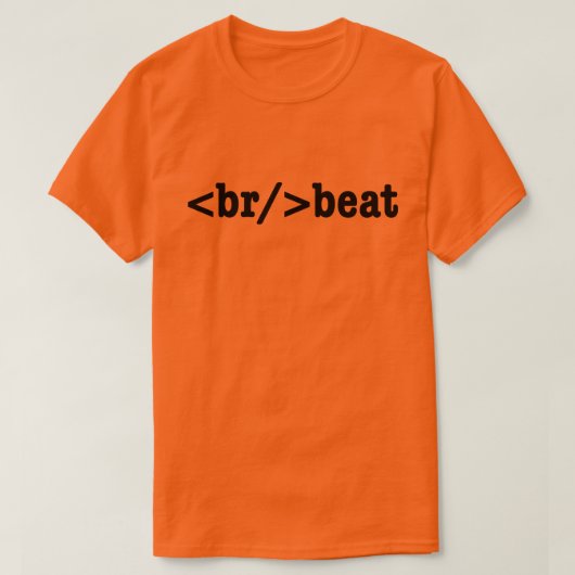 T-shirt code HTML breakbeat (Design devant)