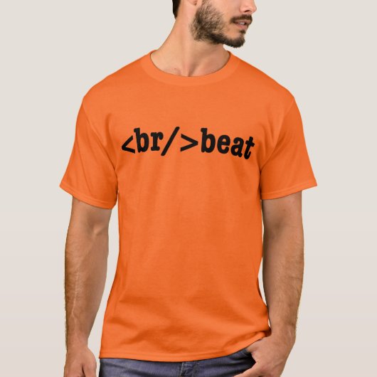 T-shirt code HTML breakbeat (Devant)