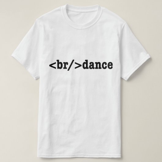 T-shirt code HTML de rupture (Design devant)