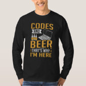 T-shirt Code Informatique Hacker Et Cybersécurité Bière (Devant)