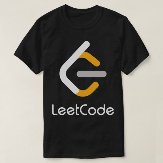 T-shirt Code Leetcode foncé (Design devant)