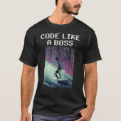 T-shirt Code like a boss 2 (Devant)