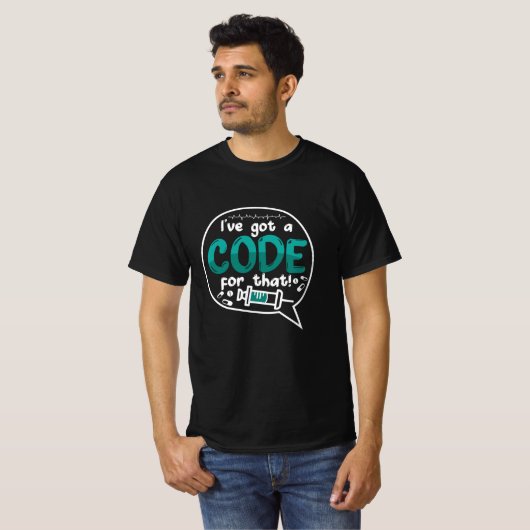T-shirt Code Médicale J'ai un code pour ce code ICD (Devant entier)