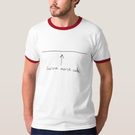 T-shirt Code Morse cursif (Devant)