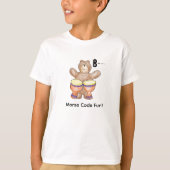 T-shirt Code Morse en dessin animé pour les enfants ! Let (Devant)