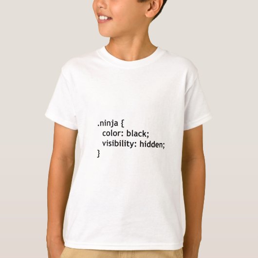 T-shirt code ninja, script (Devant)