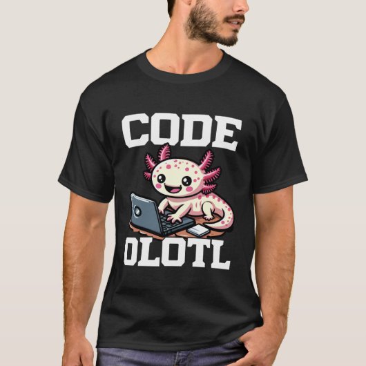 T-shirt Code Olotl Funny Axolotl Programmer 1 (Devant)