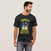 T-shirt Code ordinateur Cybersécurité informatique pirate (Devant entier)