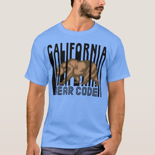 T-shirt Code ours CALIFORNIA ami (Devant)