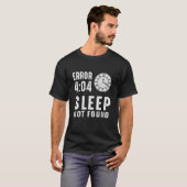 T-shirt Code programmeur de programmation introuvable (Devant entier)