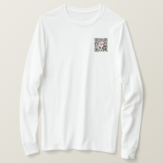 T-shirt Code QR d'amour (Design devant)
