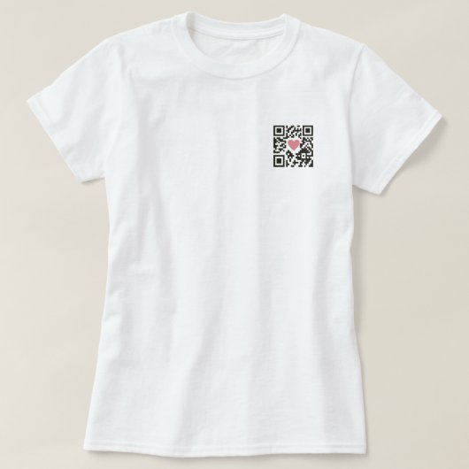 T-shirt Code QR d'amour (Design devant)