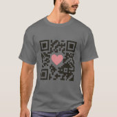 T-shirt Code QR d'amour (Devant)