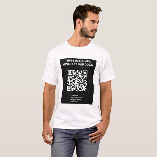 T-shirt Code QR de la remise (Devant entier)