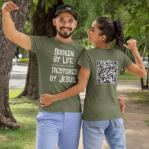 Code QR du verset biblique « Brisé par la vie, res
