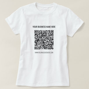 T-shirt Code QR et texte personnalisé Votre entreprise T-s
