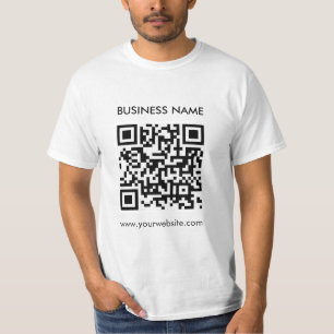 T-shirt Code QR Modèle personnalisé Elégant Mens Blanc mod