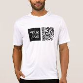 T-shirt Code QR modifiable et logo ou image de votre entre (Devant)