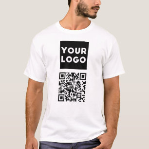 T-shirt Code QR modifiable et logo ou image de votre entre