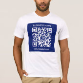 T-shirt Code QR modifiable (généré instantanément) | bleu  (Devant)