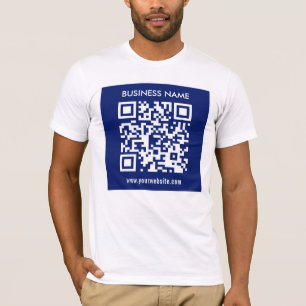 T-shirt Code QR modifiable (généré instantanément)   bleu 