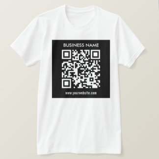 T-shirt Code QR modifiable (généré instantanément) | Noir