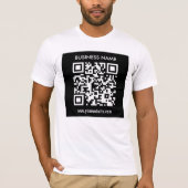 T-shirt Code QR modifiable (généré instantanément) | Noir (Devant)