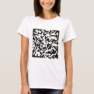 T-shirt Code QR noir blanc promotionnel petit avant arrièr