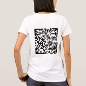 T-shirt Code QR noir blanc promotionnel petit avant arrièr (Dos)