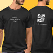 T-shirt Code QR noir Site personnalisé Simple Moderne