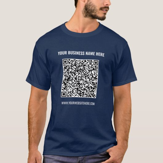 T-shirt Code QR Nom commercial Site Web Promotionnel T-shi (Devant)