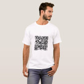 T-shirt Code QR personnalisable Code-barres Modèle moderne (Devant entier)