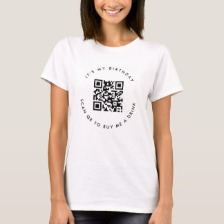 T-shirt Code QR personnalisé | Don d'anniversaire ou de so