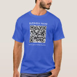 T-shirt Code QR personnalisé Modèle Mens Deep Royal Blue<br><div class="desc">QR Code personnalisable Code à barres Modèle Hommes moderne Deep Royal Blue Basic T-Shirt noir.</div>