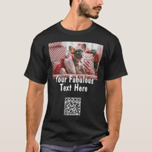 T-shirt Code Qr personnalisé, photo et texte