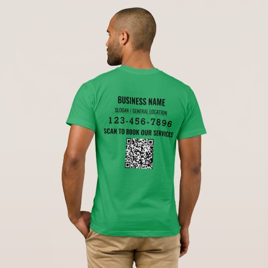 T-shirt Code QR personnalisé Social Media Business Event (Dos entier)
