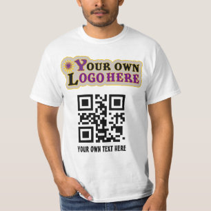 T-shirt Code QR promotionnel personnalisé et logo