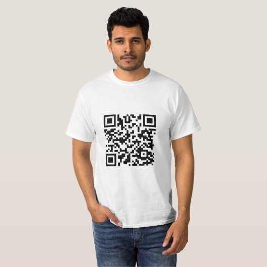 T-shirt Code QR Rick Roll (Devant entier)