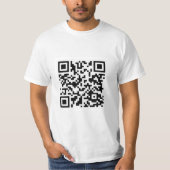 T-shirt Code QR Rick Roll (Devant)
