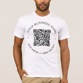 T-shirt Code QR téléchargé Plus Texte circulaire modifiabl (Devant)