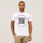 T-shirt Code QR téléchargé Plus Texte circulaire modifiabl (Devant entier)