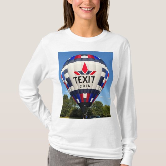 T-shirt Code QR TeXit Coin Hot Air Balloon (Devant)