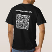 T-Shirt Code QR Votre nom d'entreprise ou texte pe (Dos)