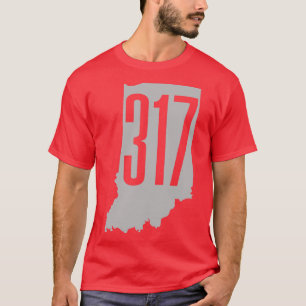 T-shirt Code régional 317 Indiana Indianapolis