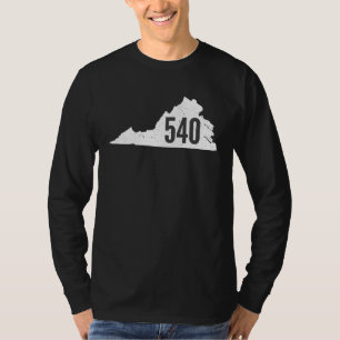T-shirt Code régional 540 Virginie Contour de l'État Fiert