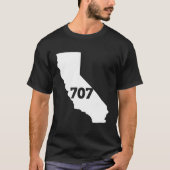 T-shirt Code régional California 707 (Devant)