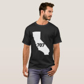 T-shirt Code régional California 707 (Devant entier)